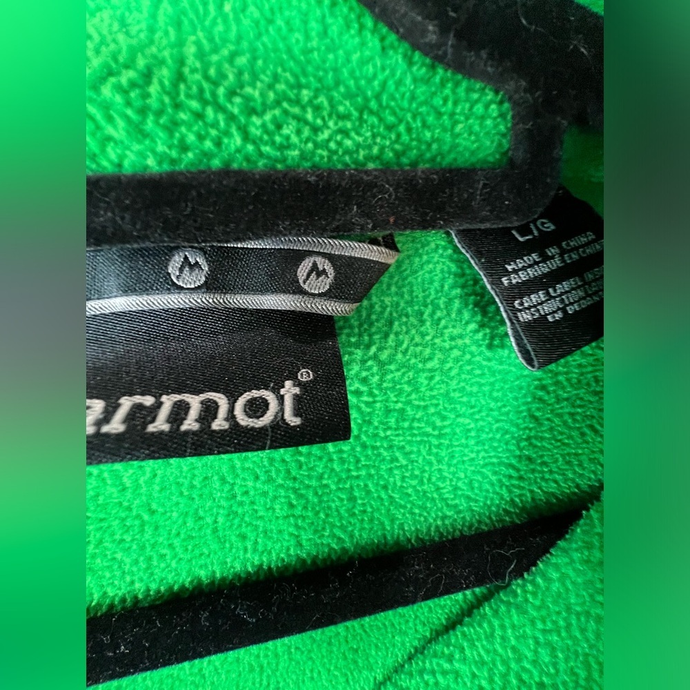 Marmot Men’s Green 1/4 Zip Pullover Size Large 1154 - Picture 3 of 4